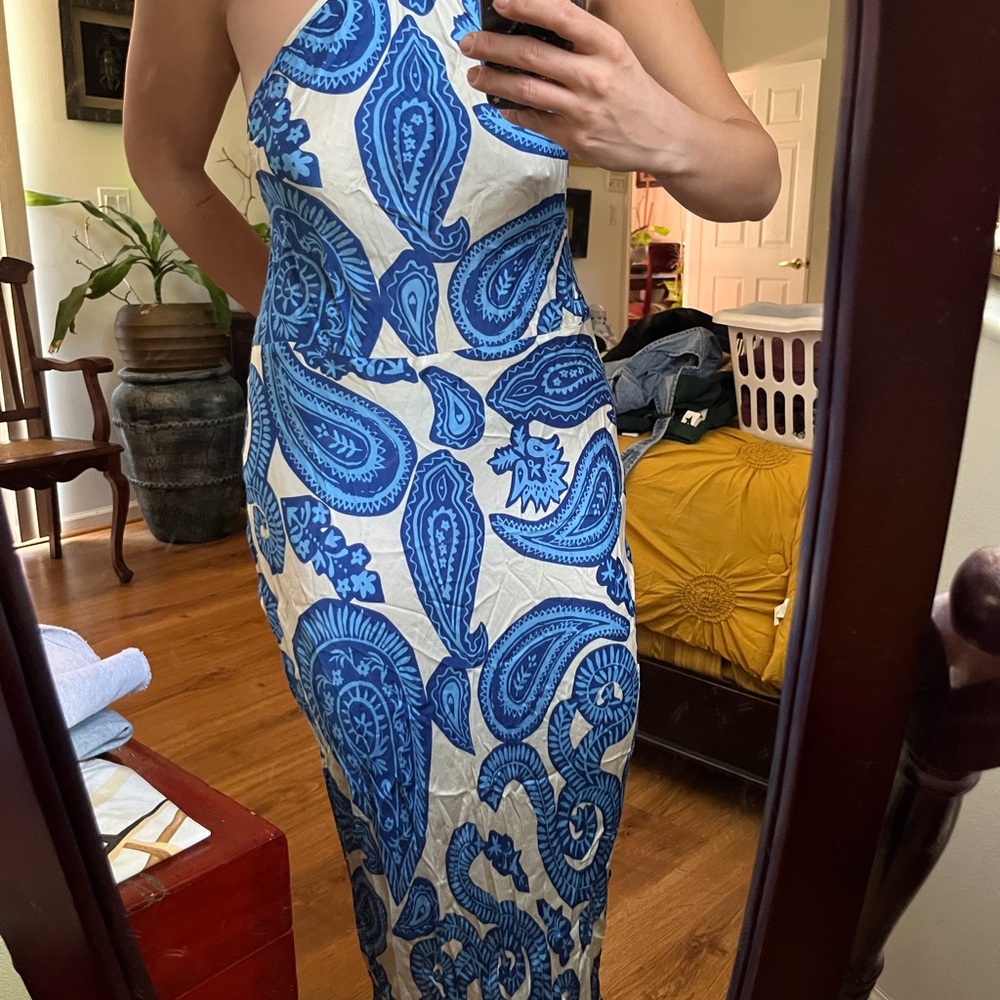 Blue Paisley Halter Maxi Dress - Chic Summer Maxi